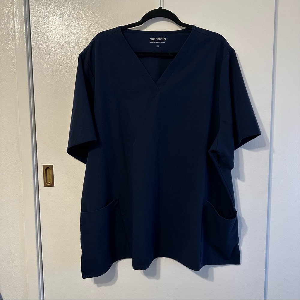 5 Mandala Navy Scrub Tops